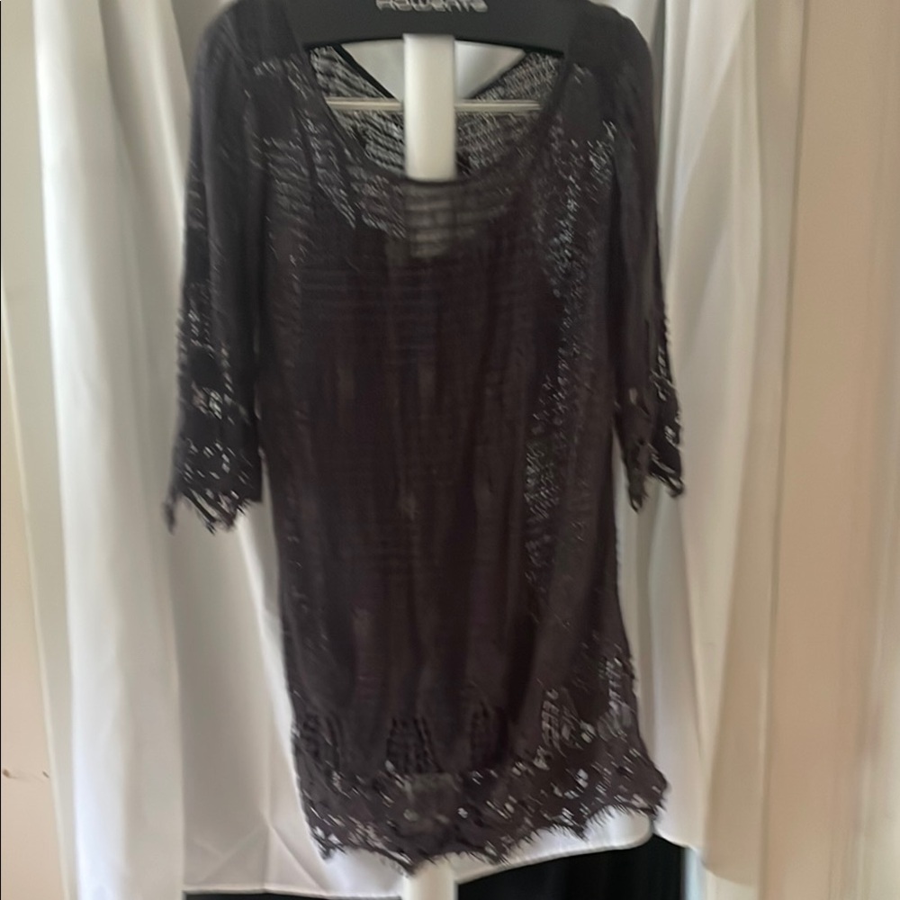 American Eagle Outfitters Purple Lace Maxi Dress